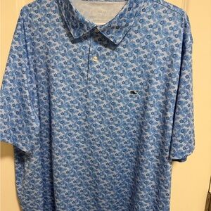 Vineyard Vines Light Blue Floral Polo Shirt